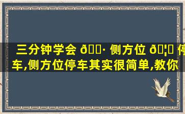 三分钟学会 🌷 侧方位 🦍 停车,侧方位停车其实很简单,教你一招技巧,再笨都能学会!